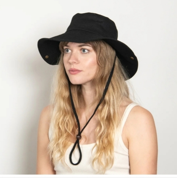 New Wyeth Birdie UPF 50 Sun Rated Packable Denim Strap Bucket Hat One Size NWT - Picture 5 of 12